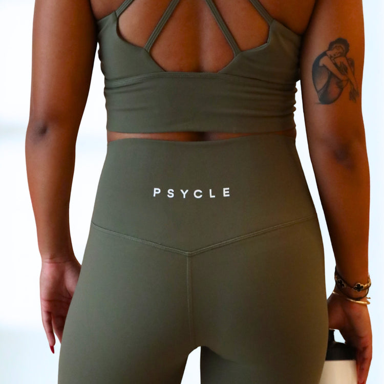 Psycle Leggings - Olive Green